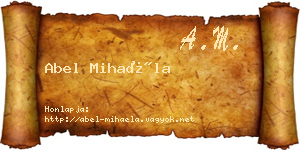 Abel Mihaéla névjegykártya